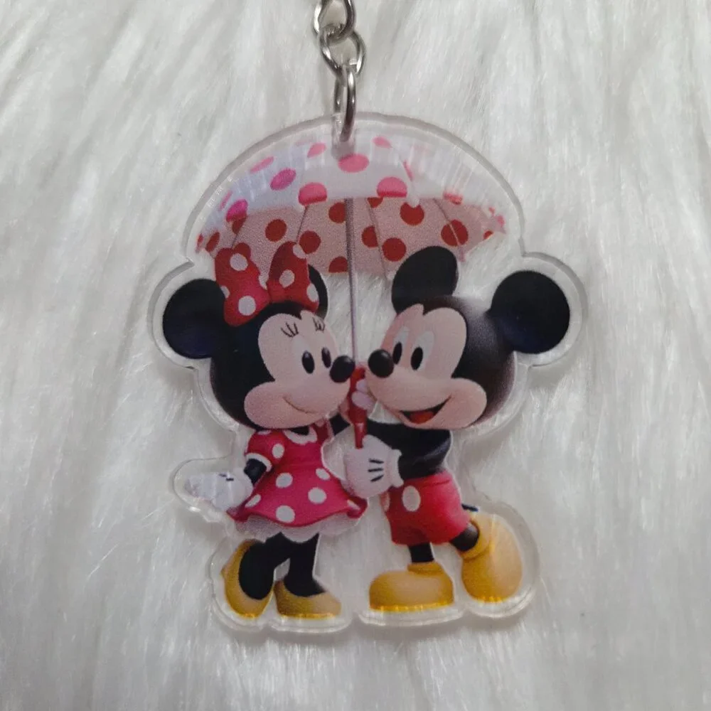 Mickey & Minnie Umbrella Design Keychain
